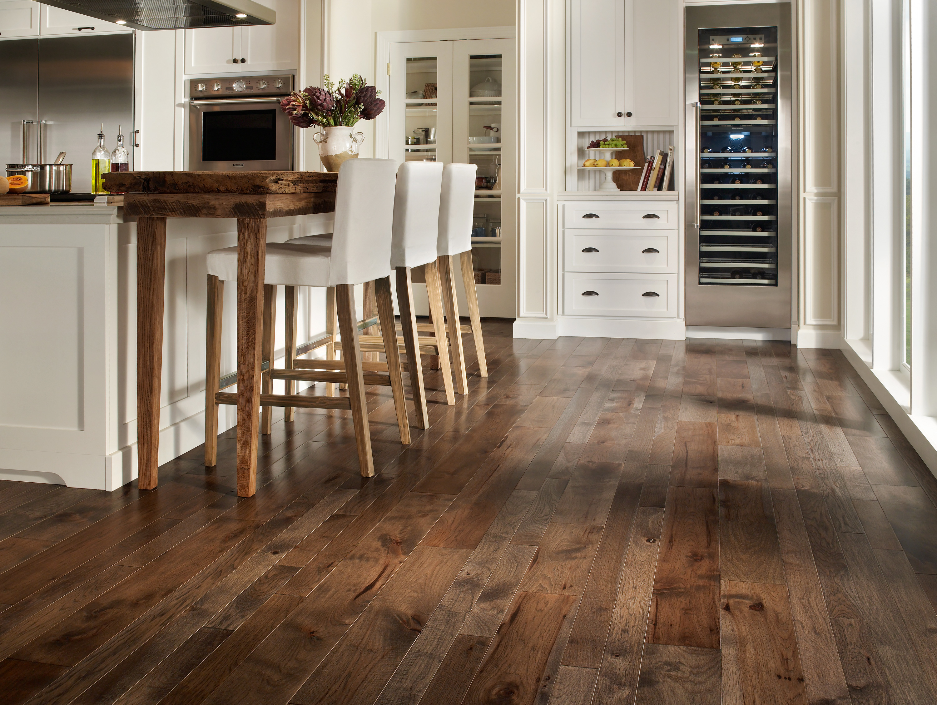 Homerwood Hickory Stained Graphite 5, Traditional Hardwood Floors